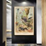poster meerestiere ozean vintage