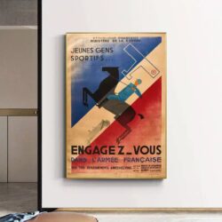 vintage plakat der franzosischen armee