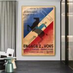 vintage plakat der franzosischen armee