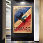vintage plakat der franzosischen armee