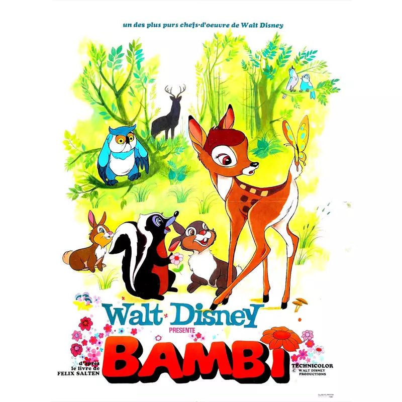 poster bambi vintage 1 poster bambi vintage 1