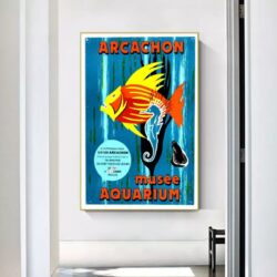 poster bassin darcachon vintage 1