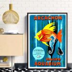 poster bassin darcachon vintage 1