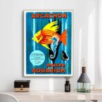 poster bassin darcachon vintage 1