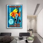 poster bassin darcachon vintage 1
