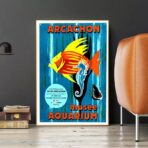 poster bassin darcachon vintage 1