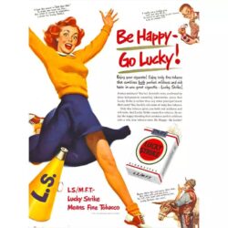poster be happy go lucky vintage 1