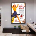 poster be happy go lucky vintage 1