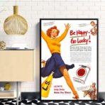 poster be happy go lucky vintage 1