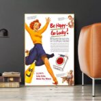 poster be happy go lucky vintage 1