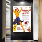 poster be happy go lucky vintage 1