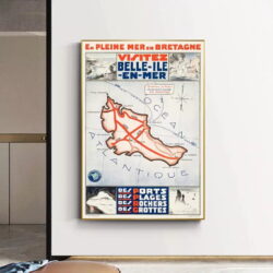 vintage schones insel poster
