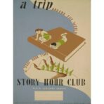 vintage bibliotheksplakat