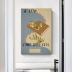 vintage bibliotheksplakat
