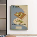 vintage bibliotheksplakat