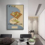 vintage bibliotheksplakat