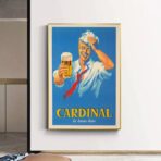 vintage franzosisches bier poster