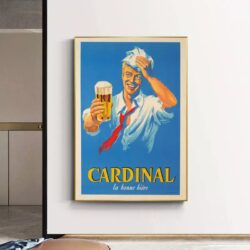 vintage franzosisches bier poster