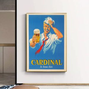 vintage franzosisches bier poster