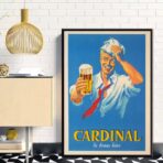 vintage franzosisches bier poster