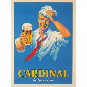 vintage franzosisches bier poster
