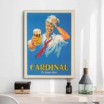 vintage franzosisches bier poster