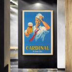 vintage franzosisches bier poster