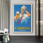 vintage franzosisches bier poster