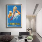 vintage franzosisches bier poster