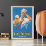 vintage franzosisches bier poster