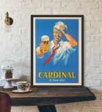 vintage franzosisches bier poster