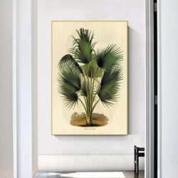 vintage botanisches poster palme