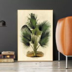 vintage botanisches poster palme