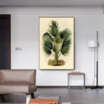 vintage botanisches poster palme