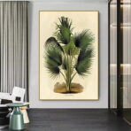 vintage botanisches poster palme