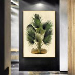 vintage botanisches poster palme