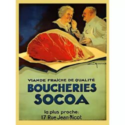 vintage metzgerei poster