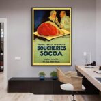 vintage metzgerei poster
