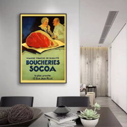 vintage metzgerei poster