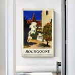 vintage burgunder poster