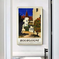 vintage burgunder poster