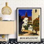 vintage burgunder poster