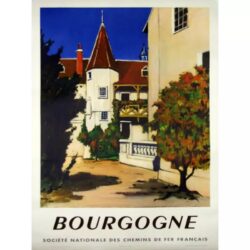 vintage burgunder poster