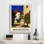 vintage burgunder poster