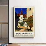 vintage burgunder poster