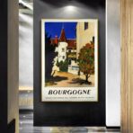 vintage burgunder poster