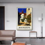 vintage burgunder poster
