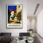vintage burgunder poster