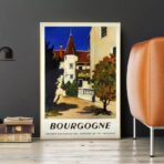 vintage burgunder poster