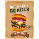 vintage burger poster 1